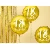18 th Birthday - guld - 45 cm