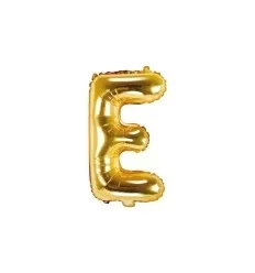Guld folie bogstav 'E' - 35 cm