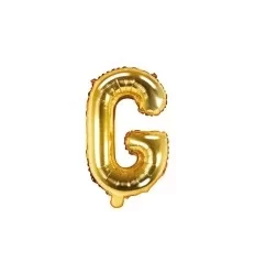 Guld folie bogstav 'G' - 35 cm