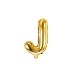 Guld folie bogstav 'J' - 35 cm