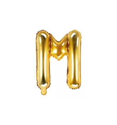 Guld folie bogstav 'M' - 35 cm