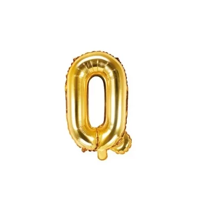 Guld folie bogstav 'Q' - 35 cm