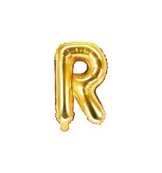 Guld folie bogstav 'R' - 35 cm