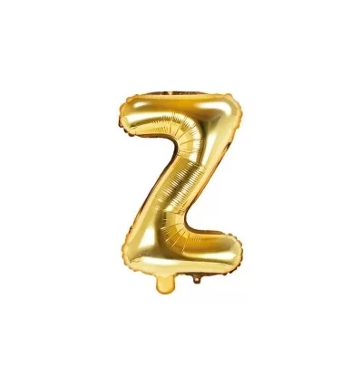 Guld folie bogstav 'Z' - 35 cm