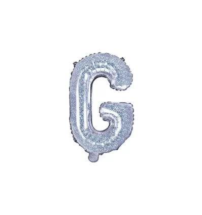 Holografisk folie bogstav 'G' - 35 cm