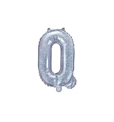 Holografisk folie bogstav 'Q' - 35 cm