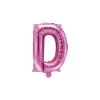 Pink folie bogstav 'D' - 35 cm