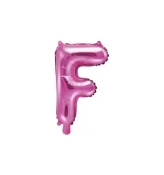Pink folie bogstav 'F' - 35 cm