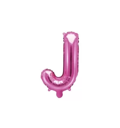 Pink folie bogstav 'J' - 35 cm