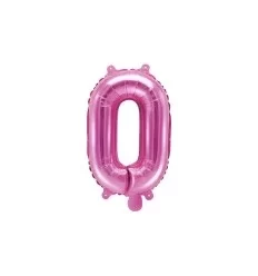 Pink folie bogstav 'O' - 35 cm