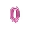 Pink folie bogstav 'O' - 35 cm