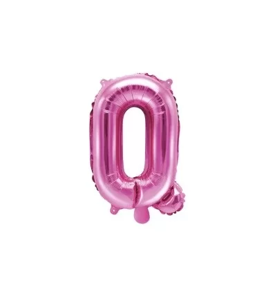 Pink folie bogstav 'Q' - 35 cm