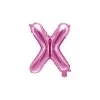 Pink folie bogstav 'X' - 35 cm