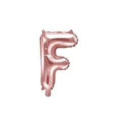 Rose guld folie bogstav 'F' - 35 cm