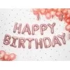 Rose guld folie bogstav 'Happy Birthday' - 35 cm