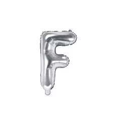 Sølv folie bogstav 'F' - 35 cm