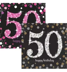 50 års Fødselsdag servietter