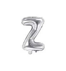 Sølv folie bogstav 'Z' - 35 cm