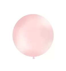 Kæmpeballon - Metalic - lys pink