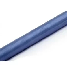 Almindelig blå organza - 36 cm bred