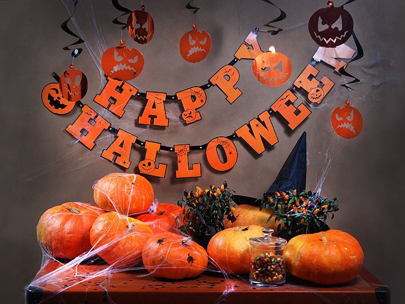 Billede af Halloween banner - happy halloween