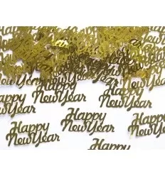 Nytårs konfetti - Happy new year - guld