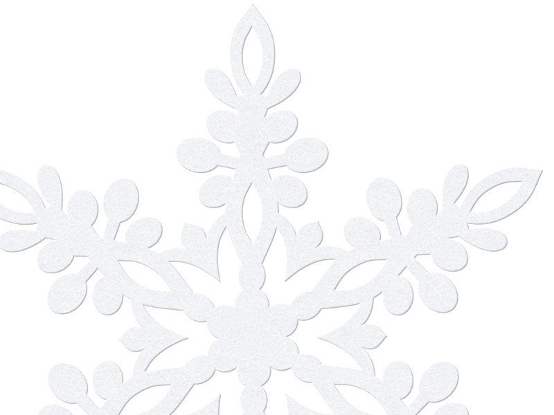 Hvid snefnug dekoration.