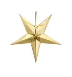 Papirsdekorationer - guldstjerne - stor