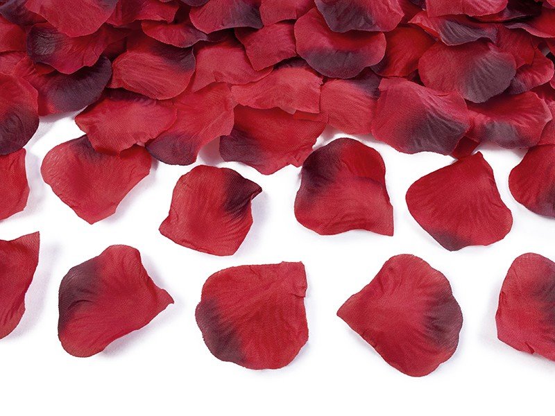 7: Rød og Mørkrød Rosenblade - 500 stk