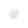 Hvid blomst med sølv perle - 9 cm
