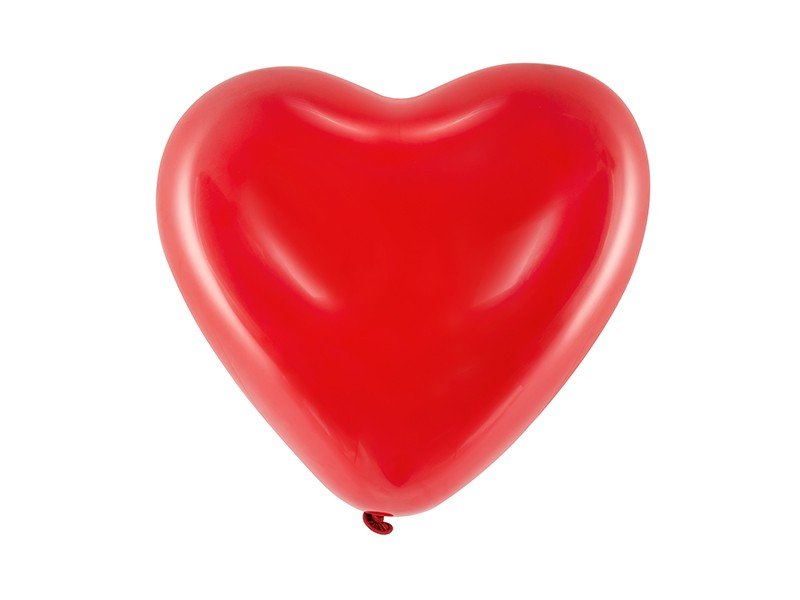 Hjerte ballon - rød - 23 cm - 100 stk.