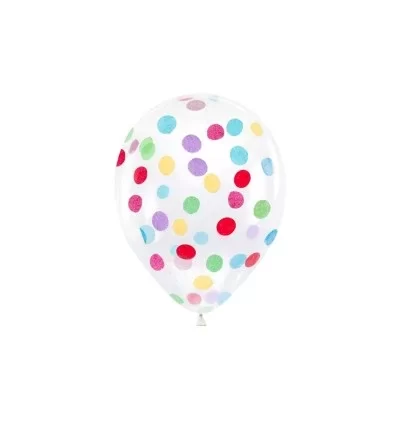 Konfetti balloner - blandet farver konfetti - 30 cm