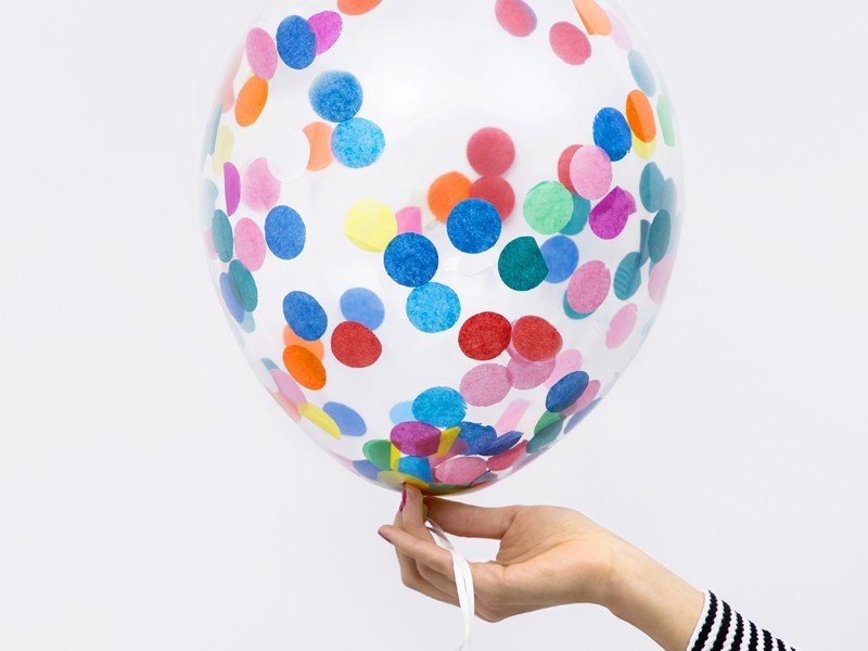 Konfetti balloner - blandet farver