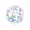 Konfetti ballon - blandet farver konfetti - 1 meter.