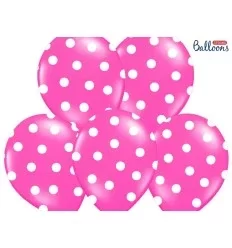 Pastel Pink Balloner med hvide prikker