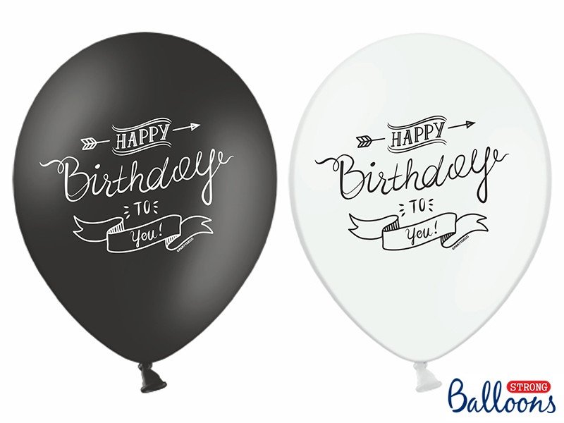"Happy Birthday To You" balloner - 30 cm - 50 stk.