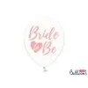 Krystal klar ballon "Bride to be" i lyserød 30 cm 50 stk.