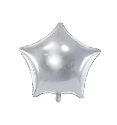 Folie ballon - Stjerne - sølv - 48 cm