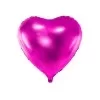 Folie ballon - Hjerte - mørk pink - 45 cm