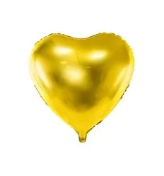 Folie ballon - Hjerte - guld - 45 cm