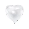 Folie ballon - Hjerte - hvid - 45 cm