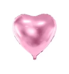 Folie ballon - Hjerte - lys pink - 61 cm