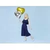 Folie ballon - Hjerte - sølv - 61 cm