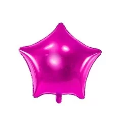 Folie ballon - Stjerne - mørk pink - 48 cm