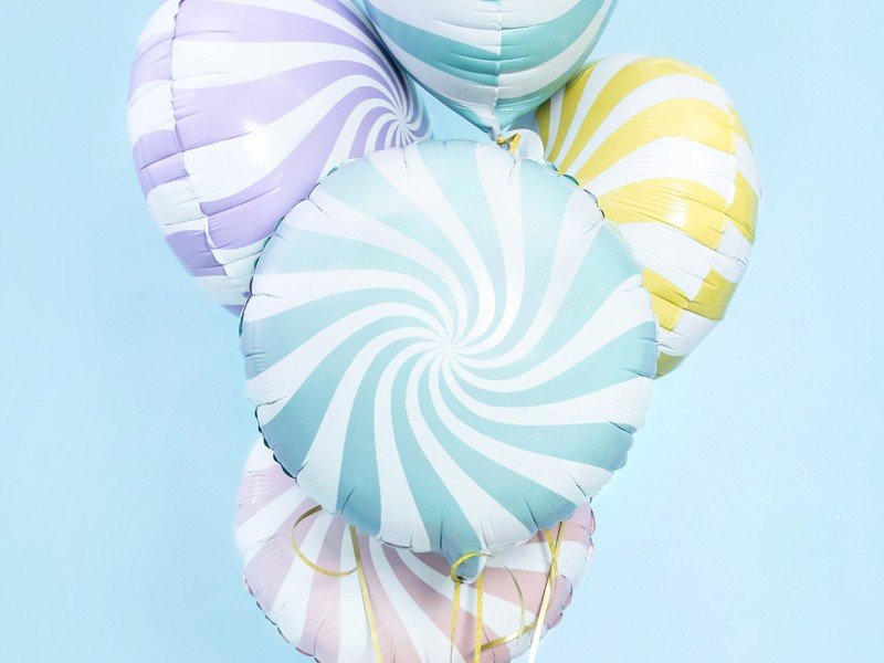Folie ballon - Bolsje - lys blå - 45 cm