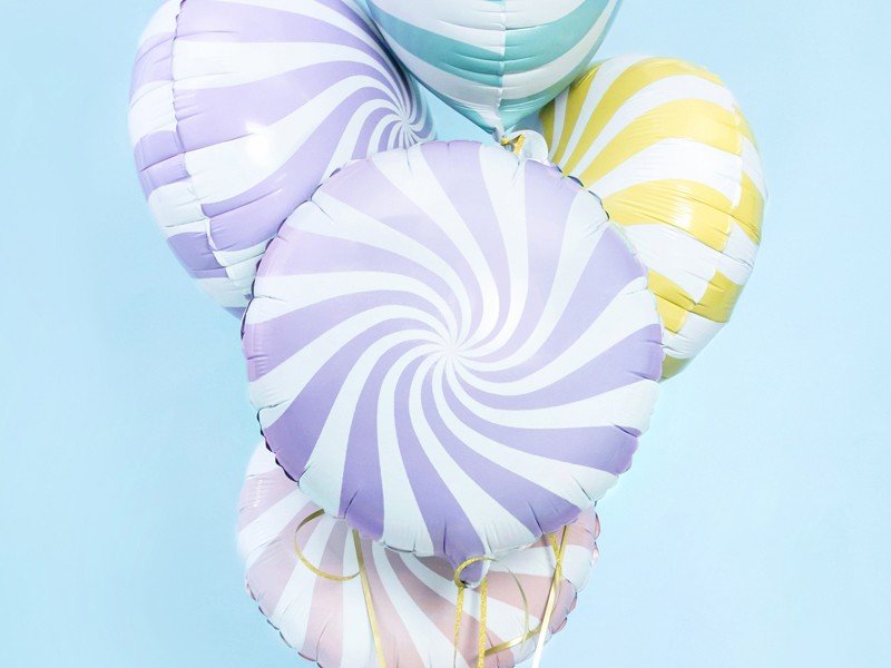 Folie ballon - Bolsje - lys lilla - 45 cm