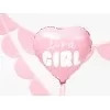 Folie ballon - Hjerte - It´s a girl - lys pink - 45 cm