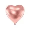 Folie ballon - Hjerte - rosa guld - 45 cm