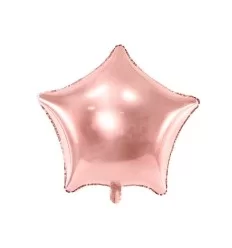 Rose guld - folie ballon - stjerne - 48 cm