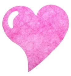 Hjerteformet dækkeserviet - Pink